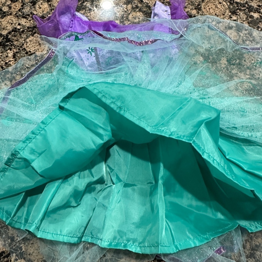 Disney Baby Ariel Costume Dress with Headband. Sz 6-12M - Picture 3 of 10